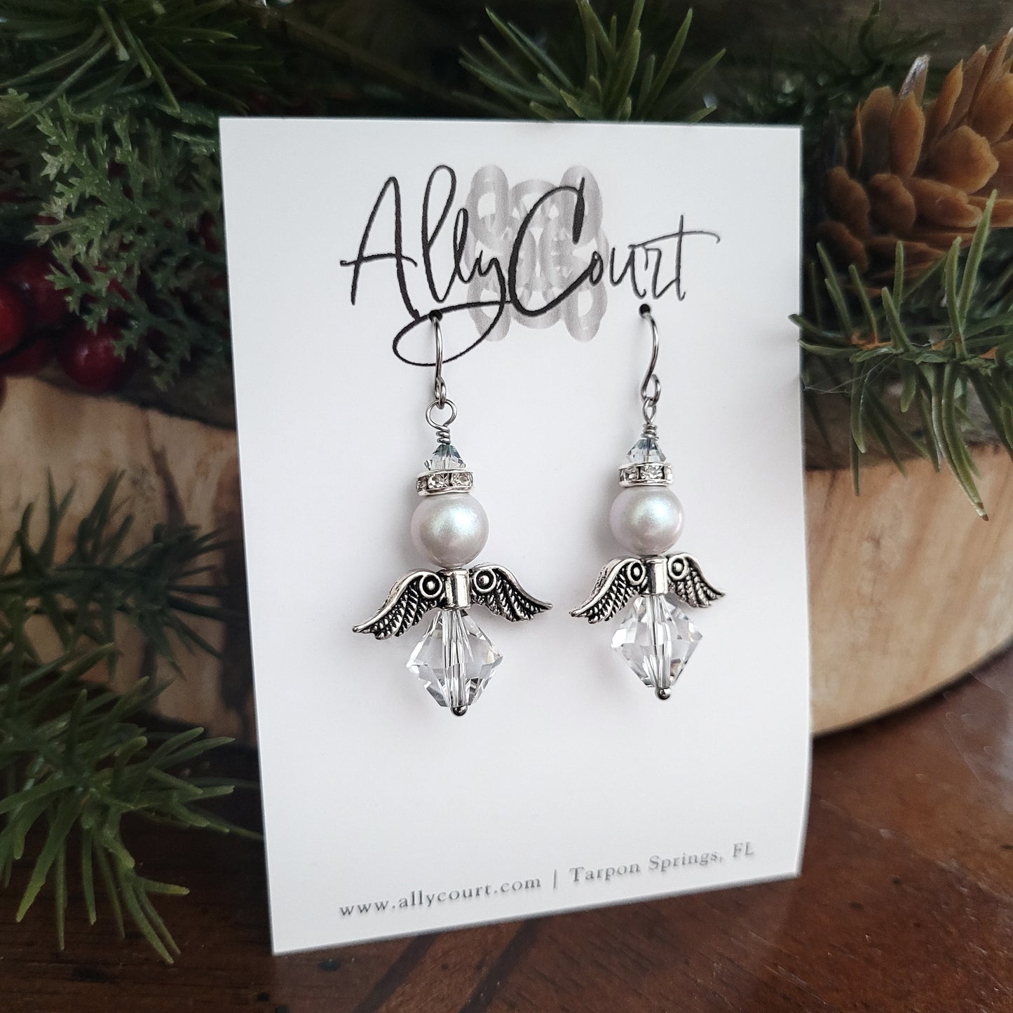 Crystal Angel Earrings