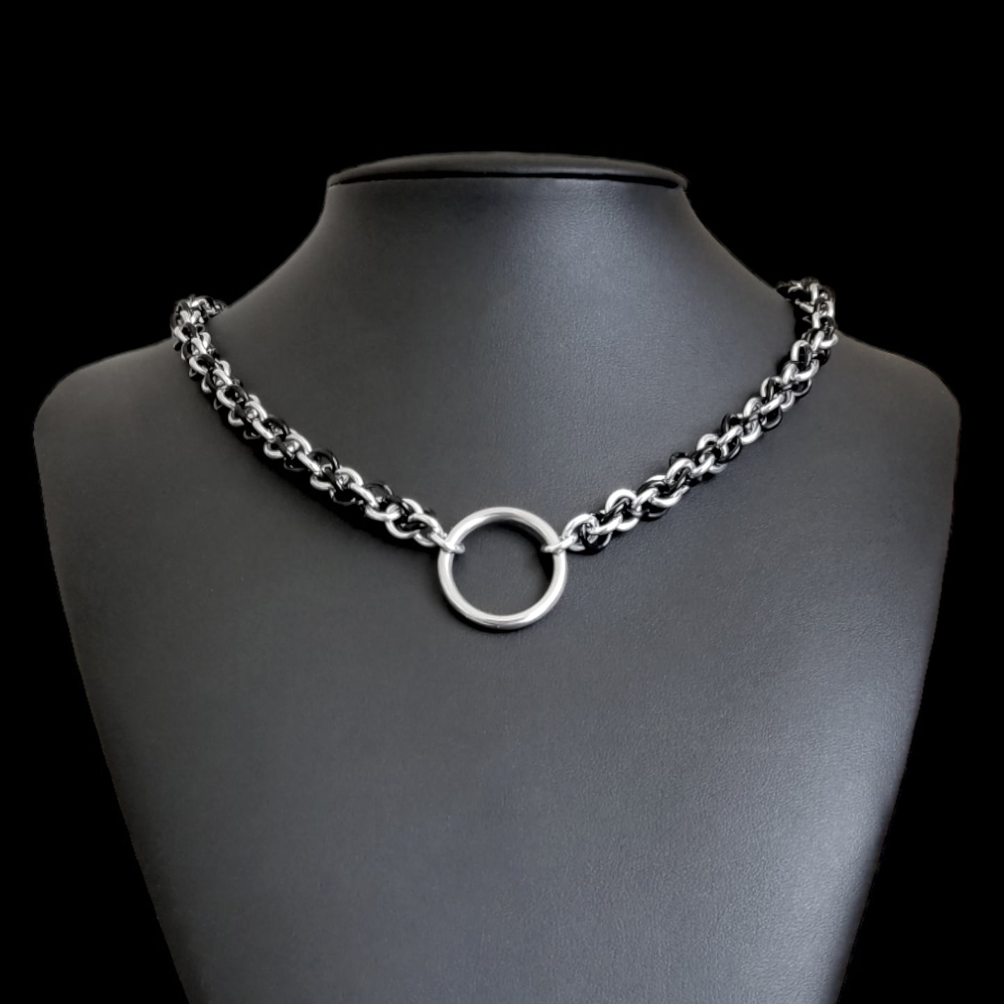Black & Silver JPL3 O Ring Chain