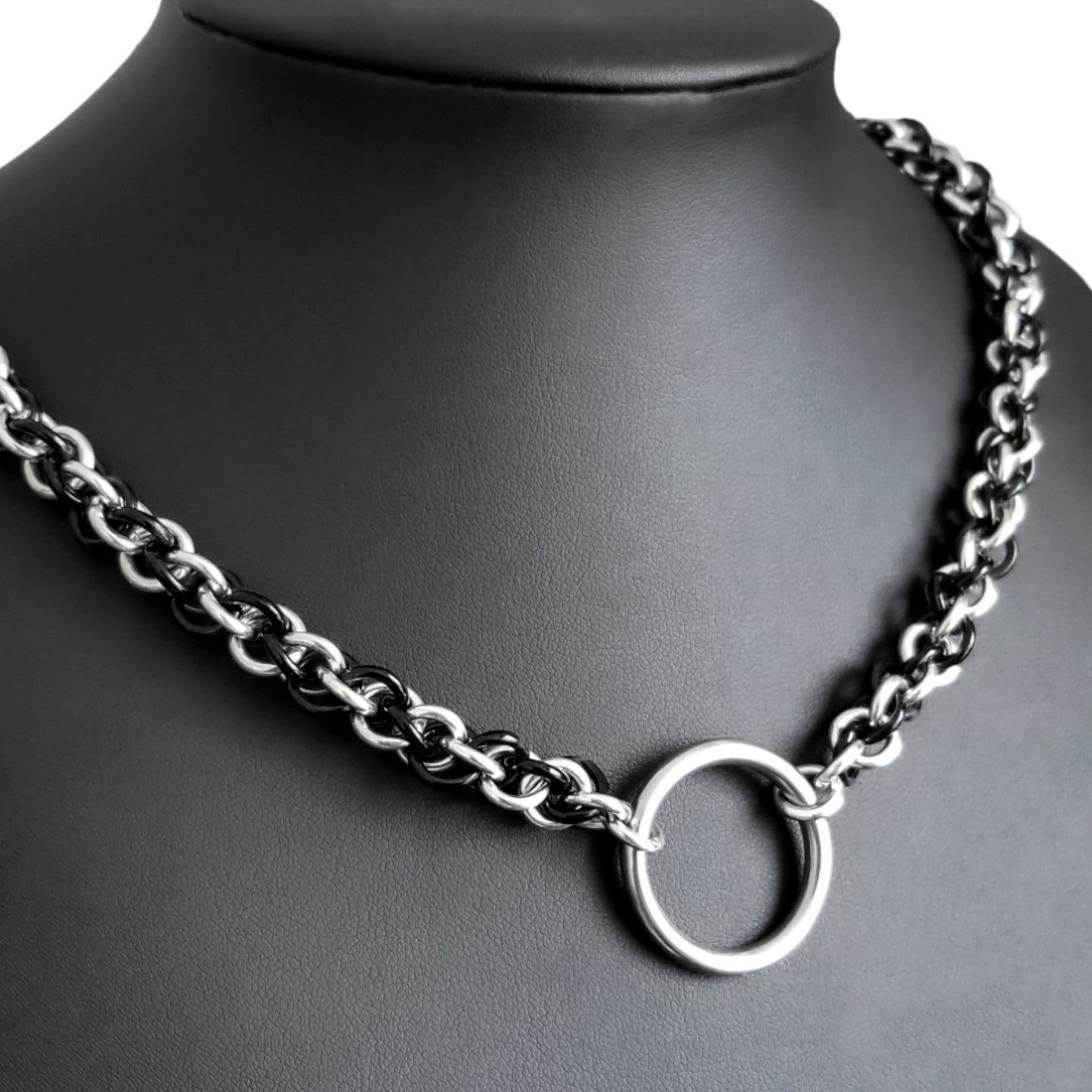 Black & Silver JPL3 O Ring Chain