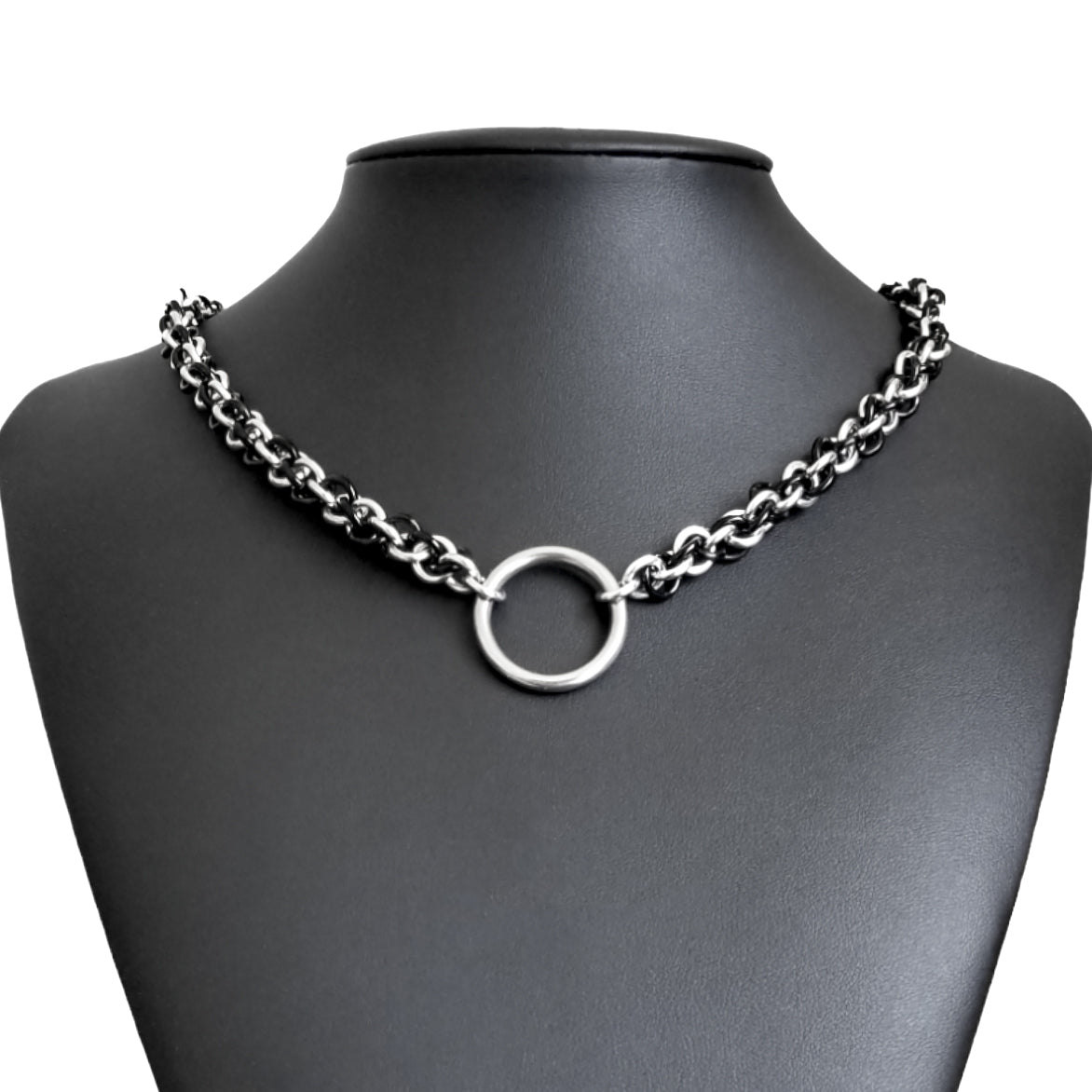 Black & Silver JPL3 O Ring Chain