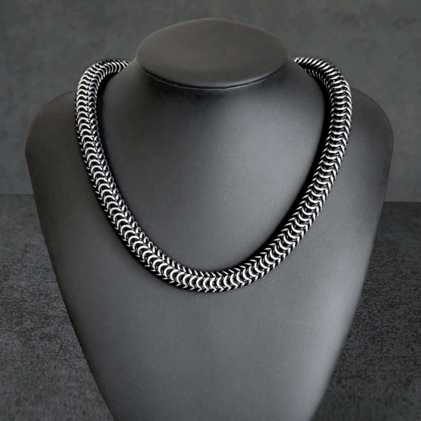 Black & Silver Roundmaille Chain - BACK IN STOCK!