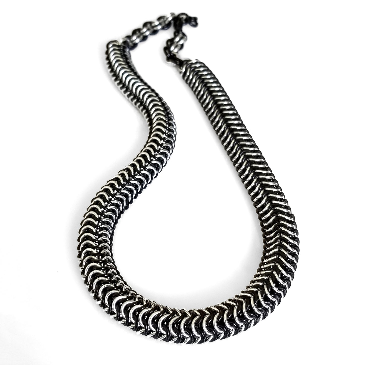 Black & Silver Roundmaille Chain - BACK IN STOCK!