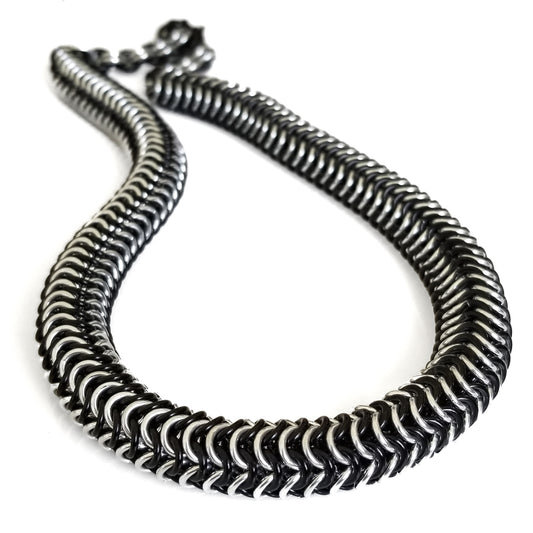 Black & Silver Roundmaille Chain - BACK IN STOCK!