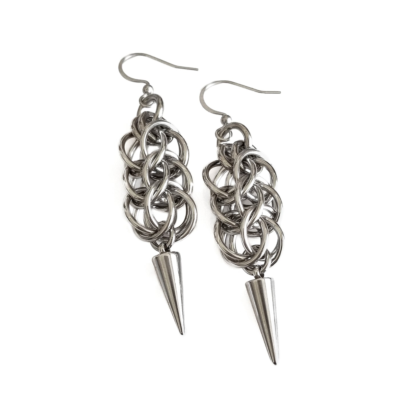 Stainless Steel Persian Spike Drop Earrings
