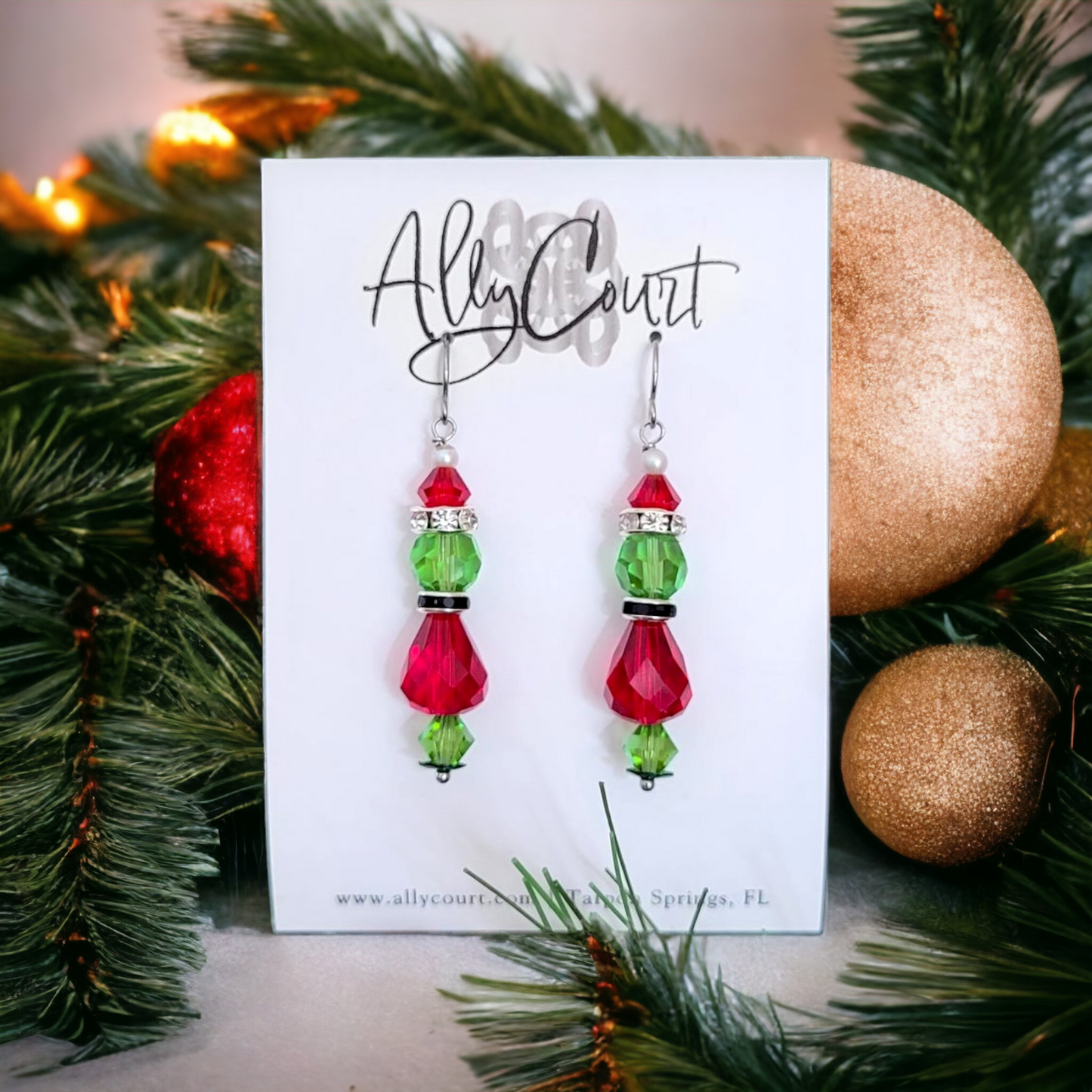 Grinch Crystal Earrings