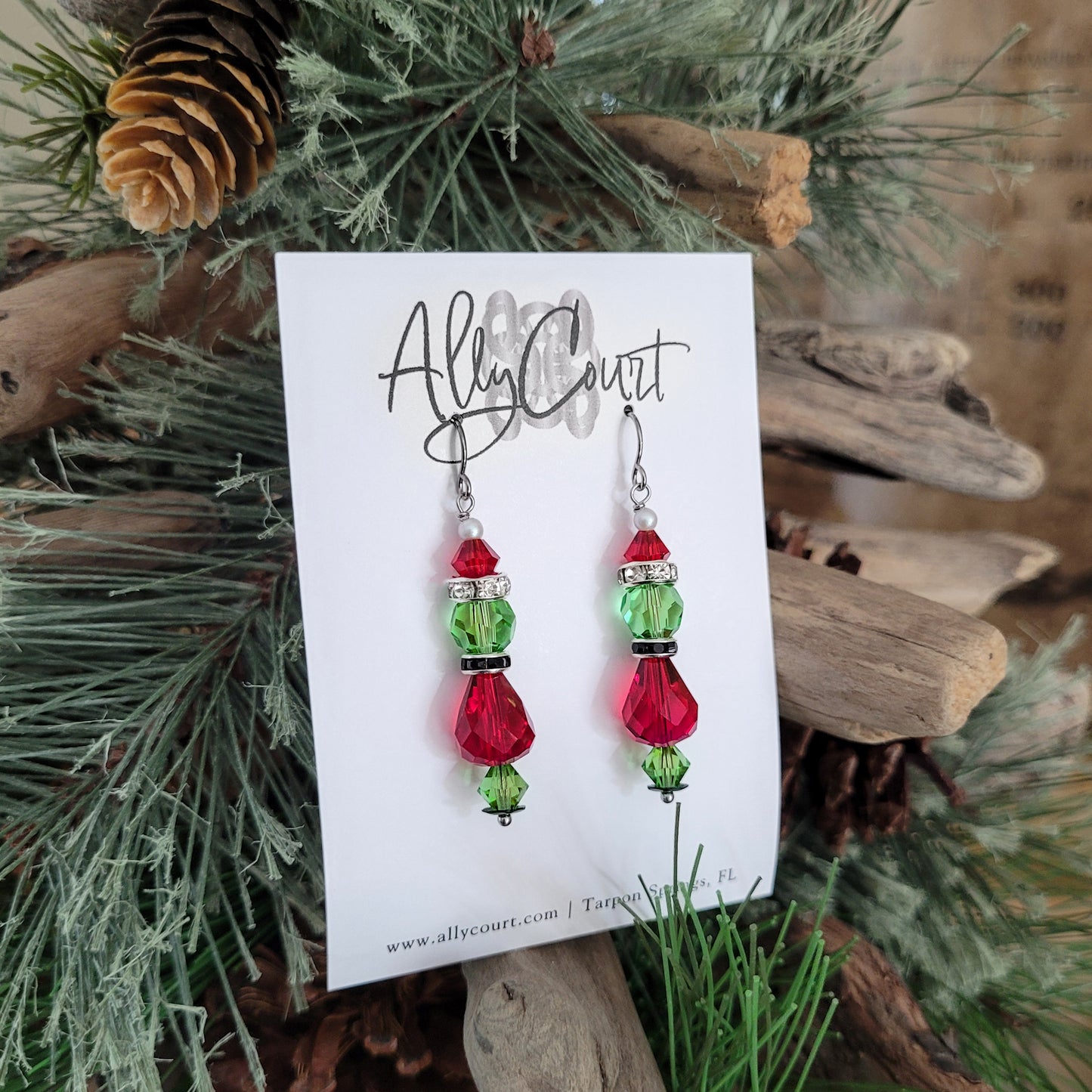 Grinch Crystal Earrings