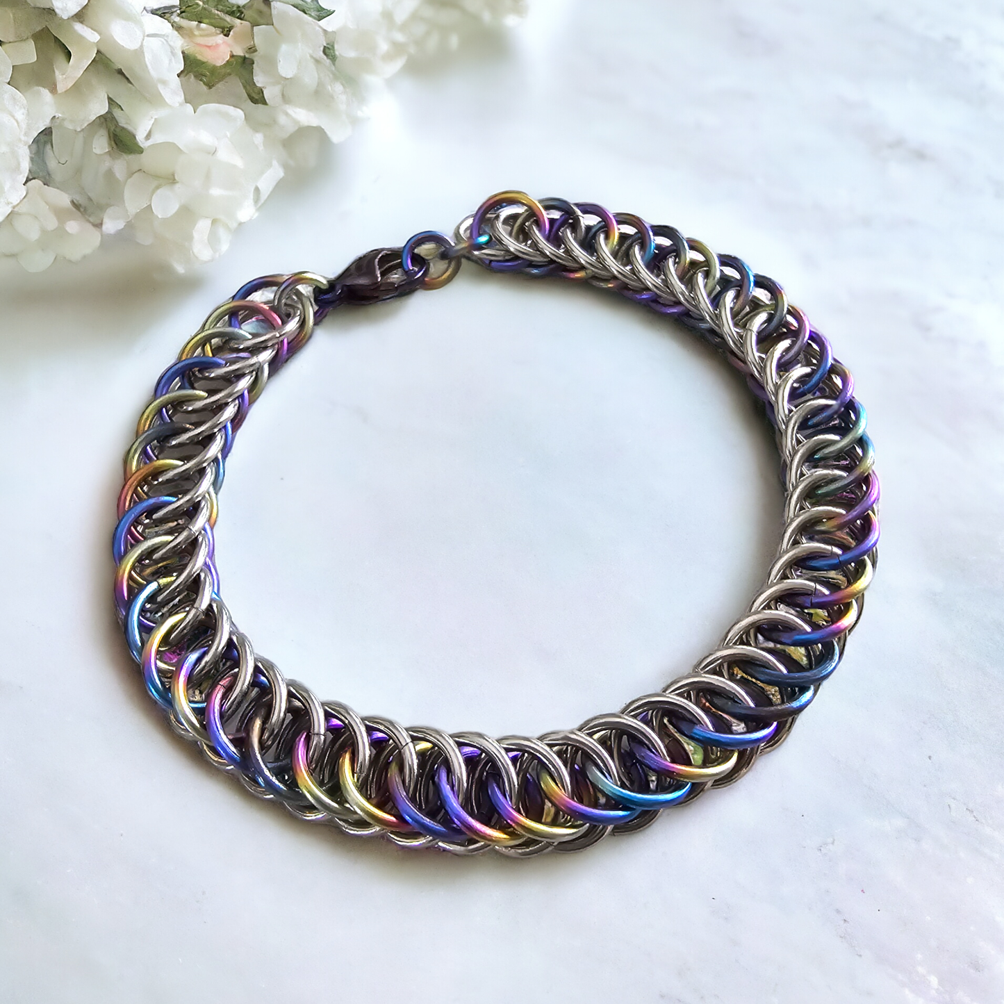 Half n Half Persian Chainmaille Bracelet