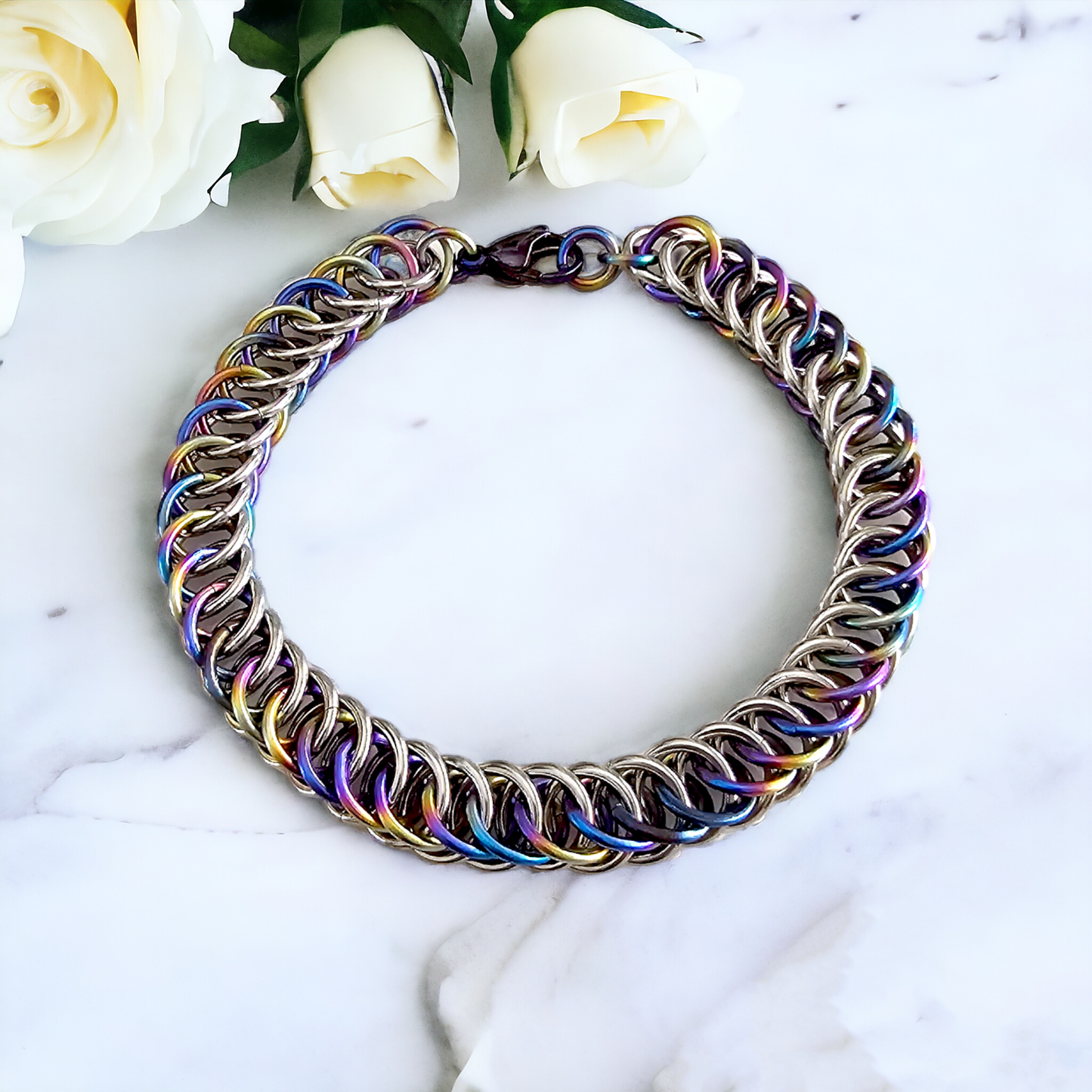 Half n Half Persian Chainmaille Bracelet