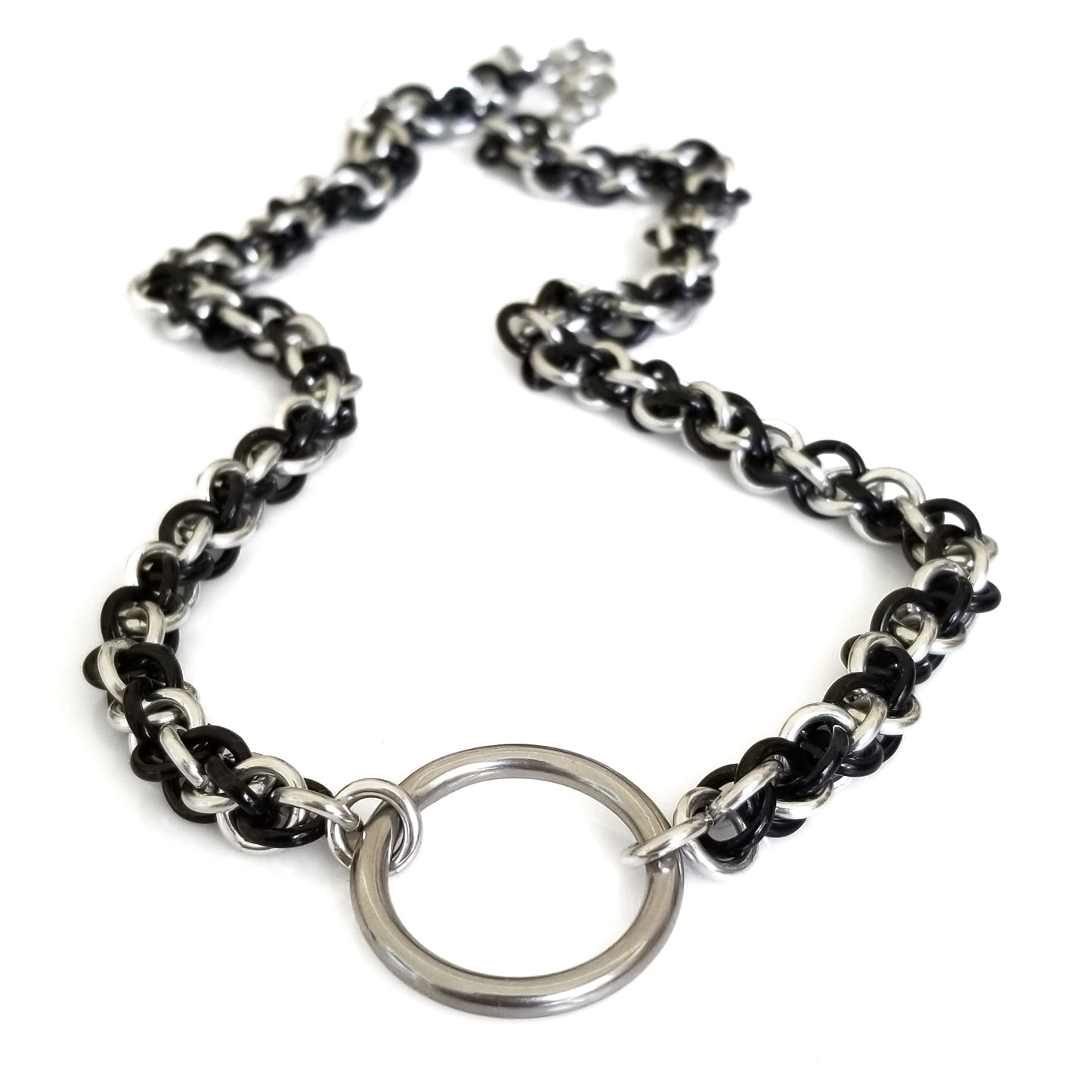 Black & Silver JPL3 O Ring Chain