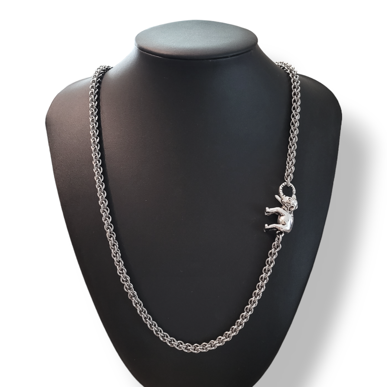 Stainless Steel Elephant Clasp Necklace