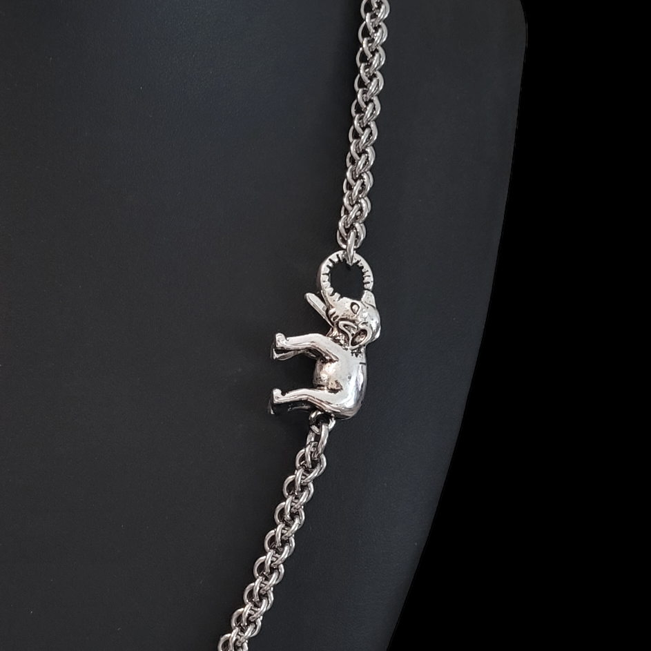 Stainless Steel Elephant Clasp Necklace