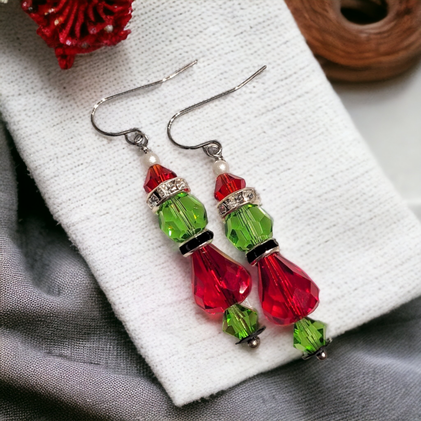 Grinch Crystal Earrings