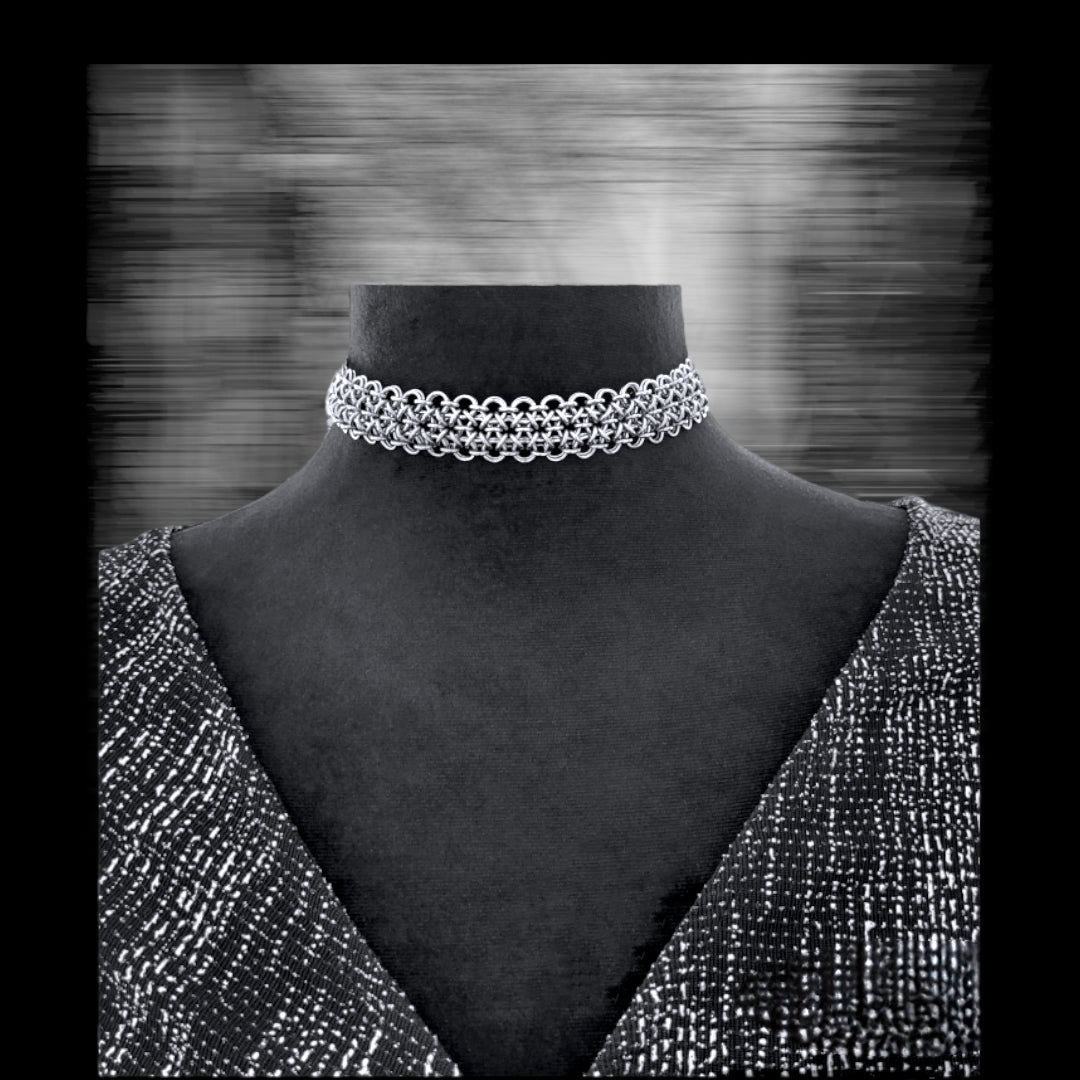 Stainless Steel Japanese Lace Choker
