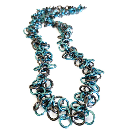 Blue Ice Shaggy Loops Necklace