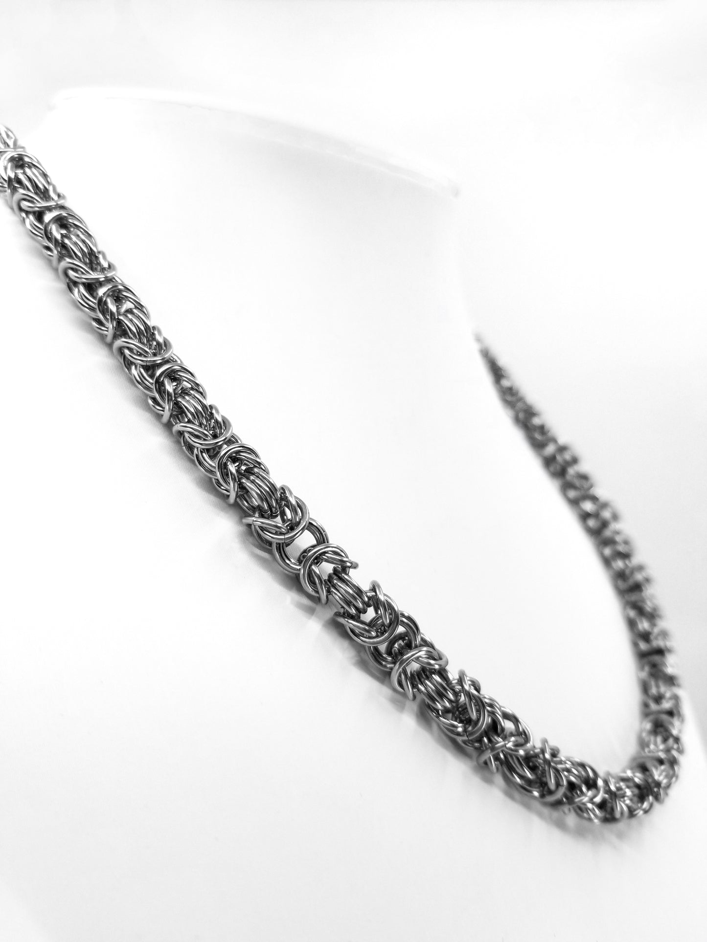 Graduating Byzantine Chain - 18" Stainless Steel