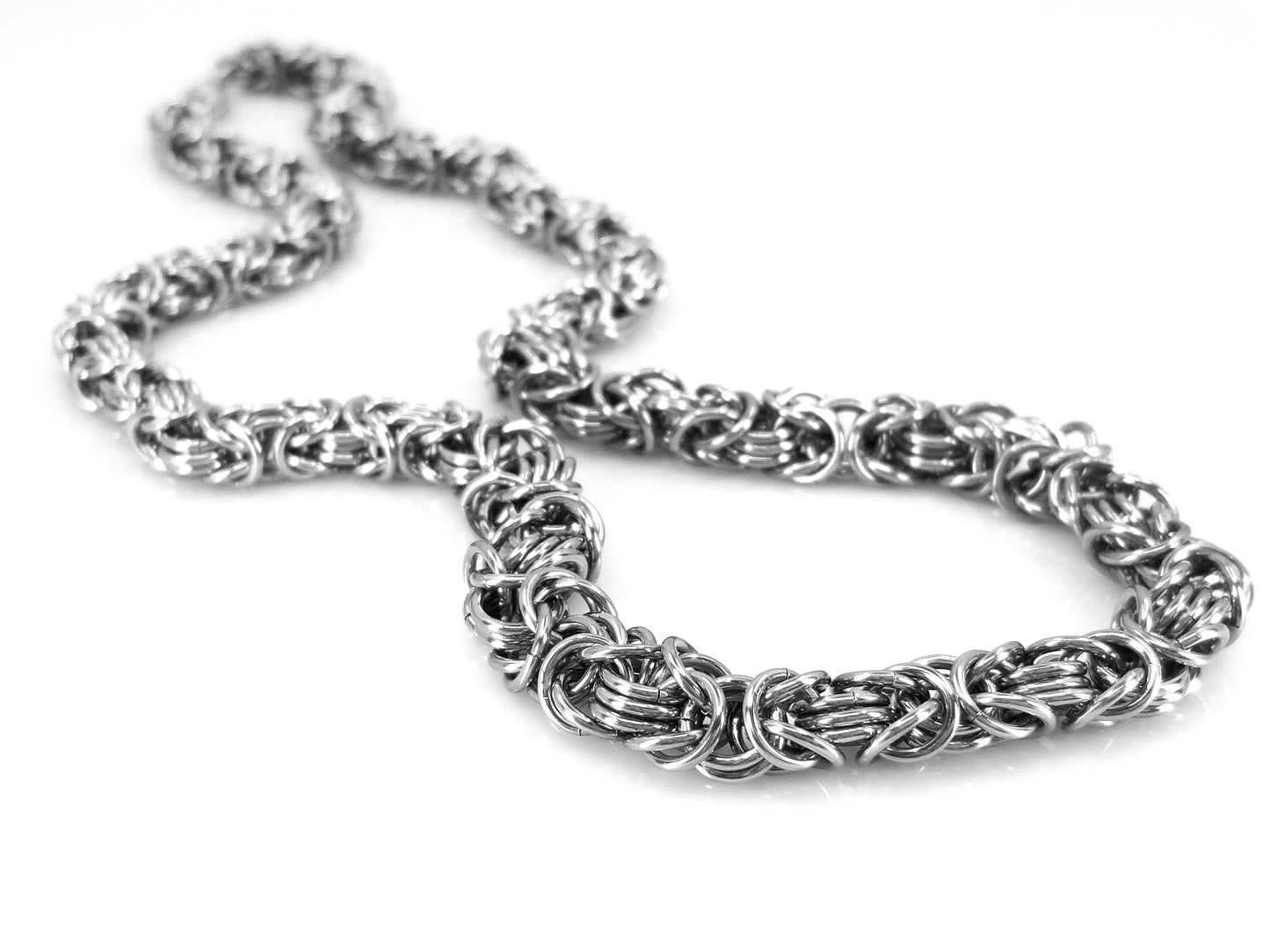 Graduating Byzantine Chain - 18" Stainless Steel