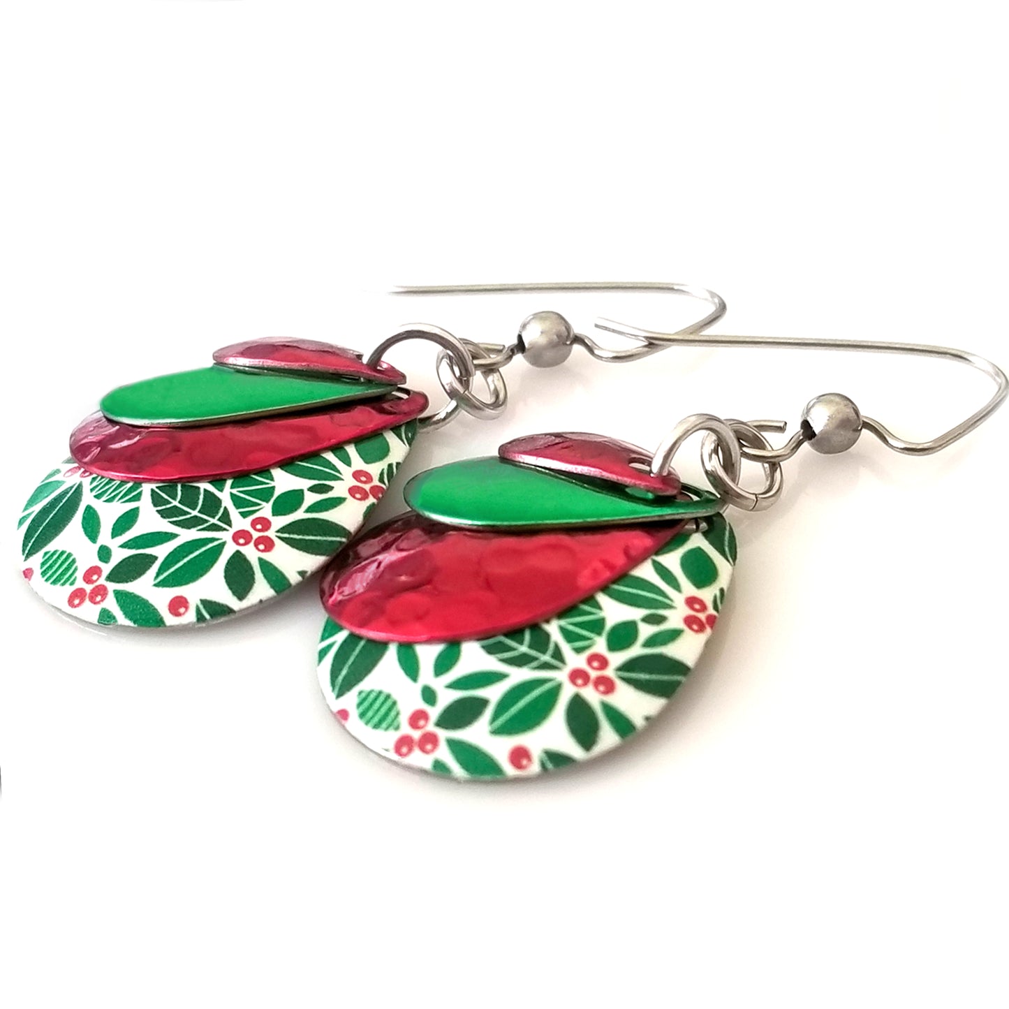 Christmas Holly Earrings