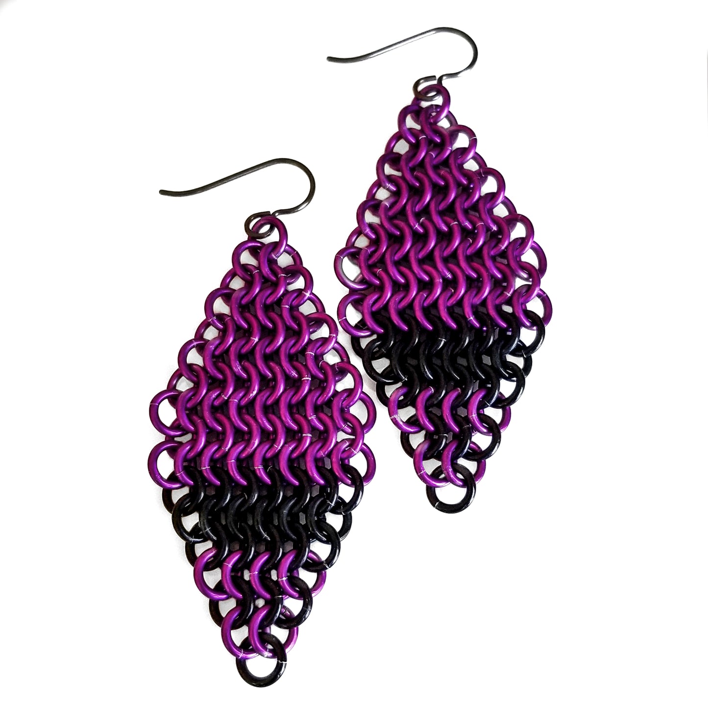 Purple & Black Earrings