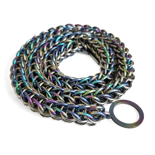 Rainbow Titanium & Stainless Steel Full Persian Chain with Toggle Clasp