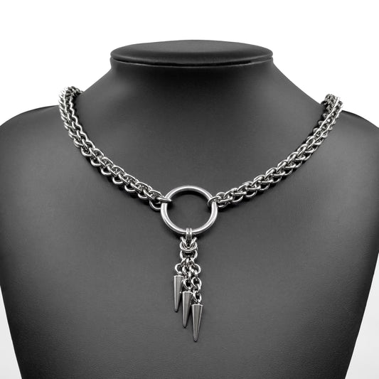 Stainless Steel Spike Drop Chain or Choker