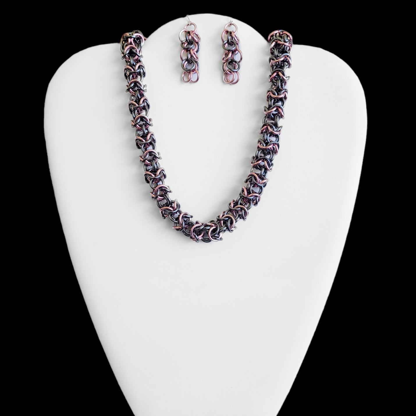 Pink Ice Turkish Roundmaille Necklace