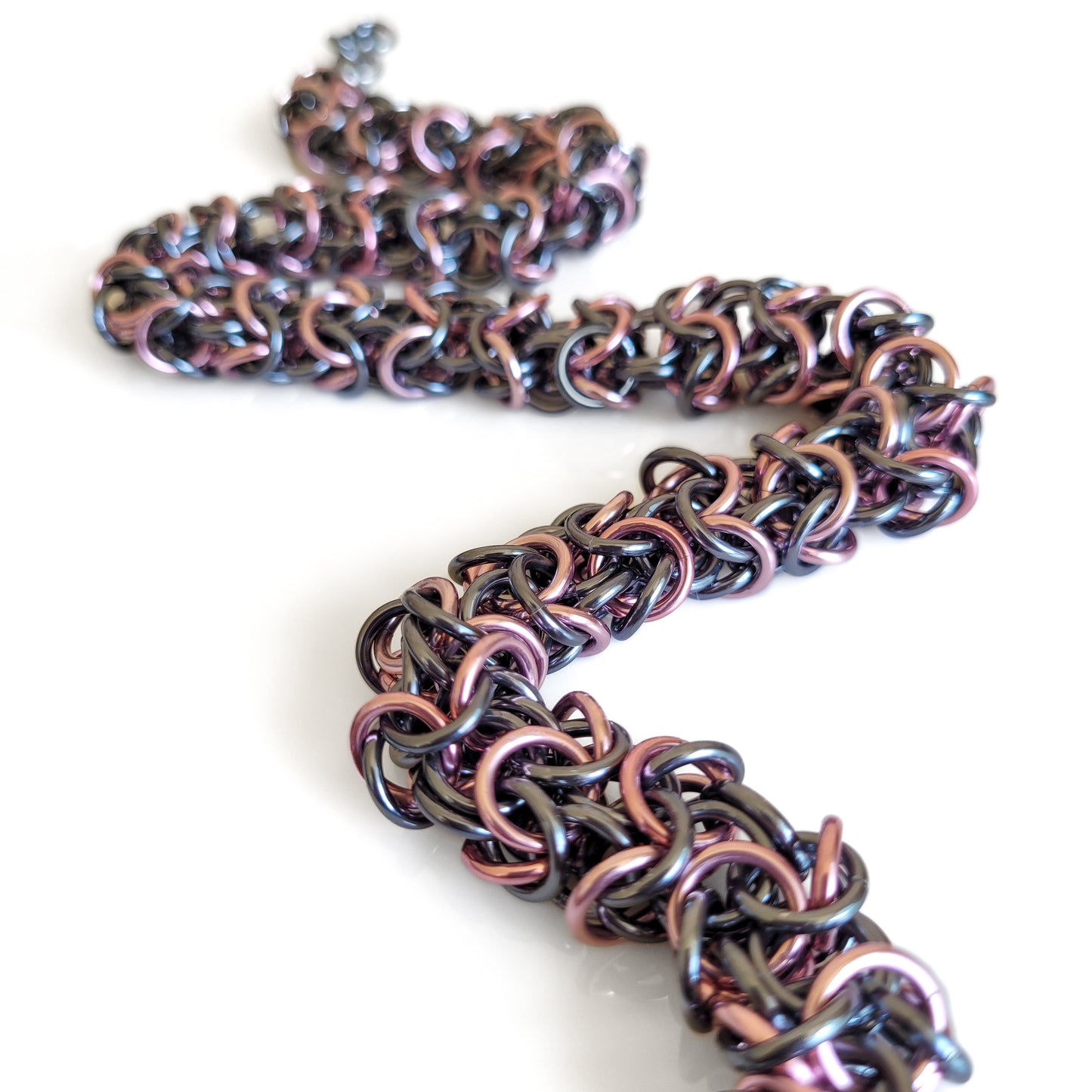 Pink Ice Turkish Roundmaille Necklace