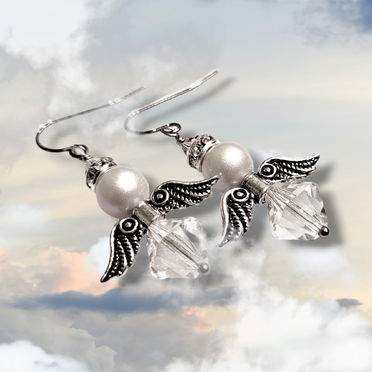 Crystal Angel Earrings