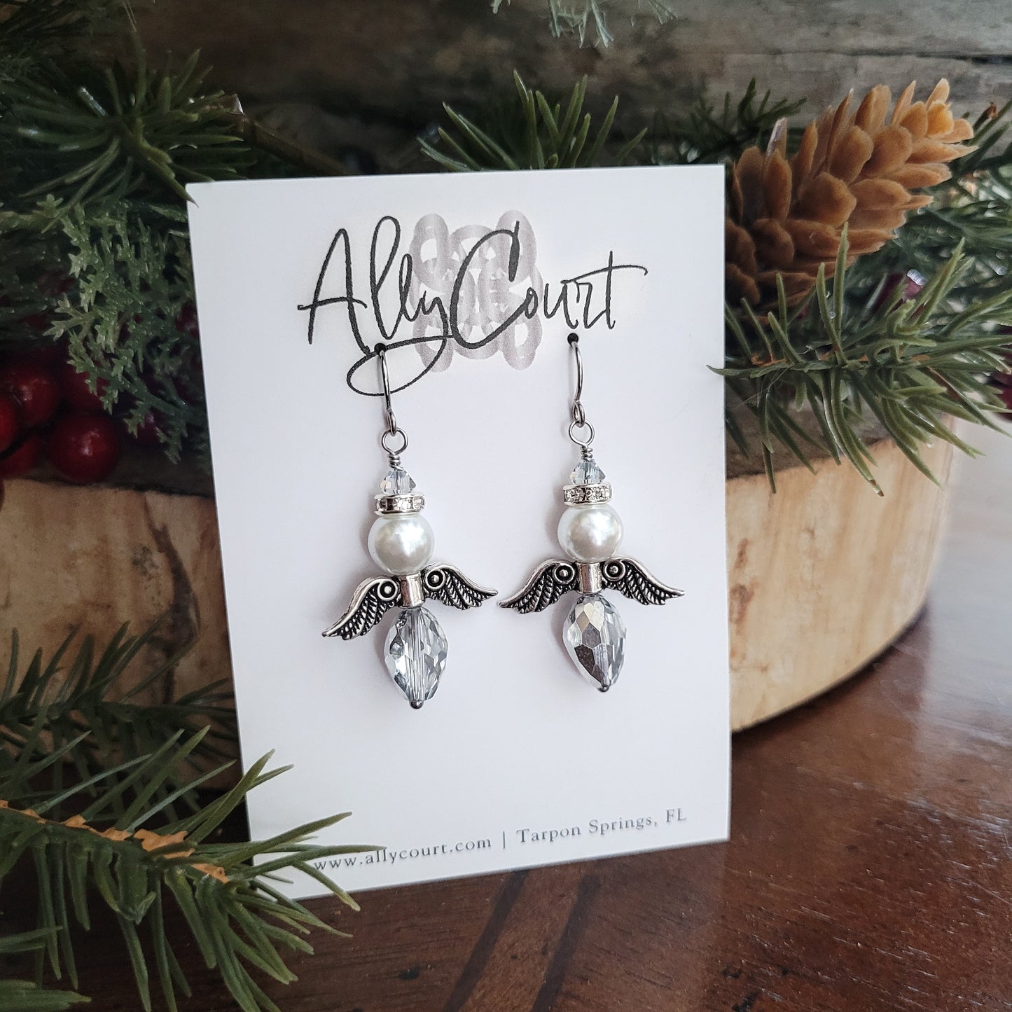 Crystal Angel Earrings