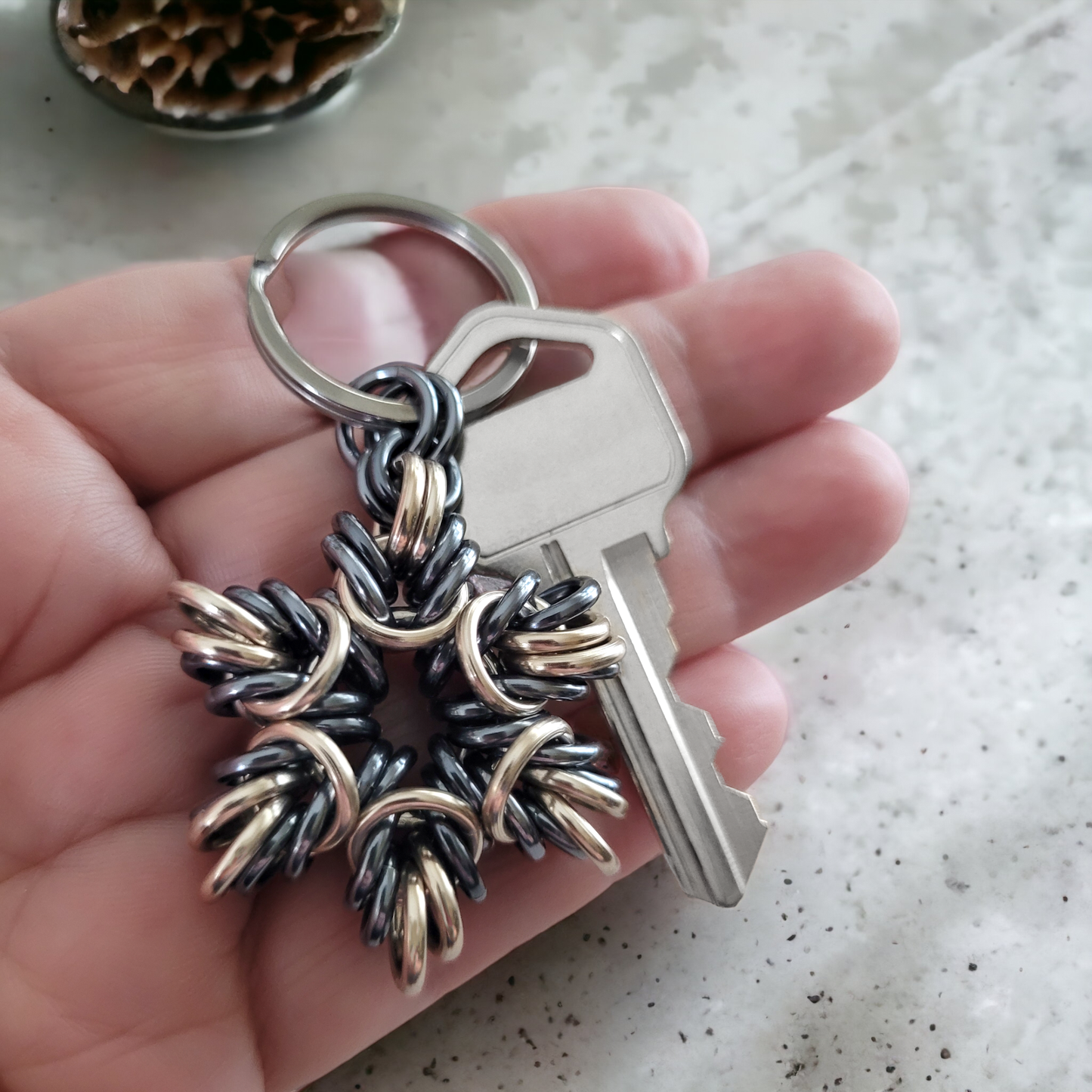 Champagne Ice Star Keychain