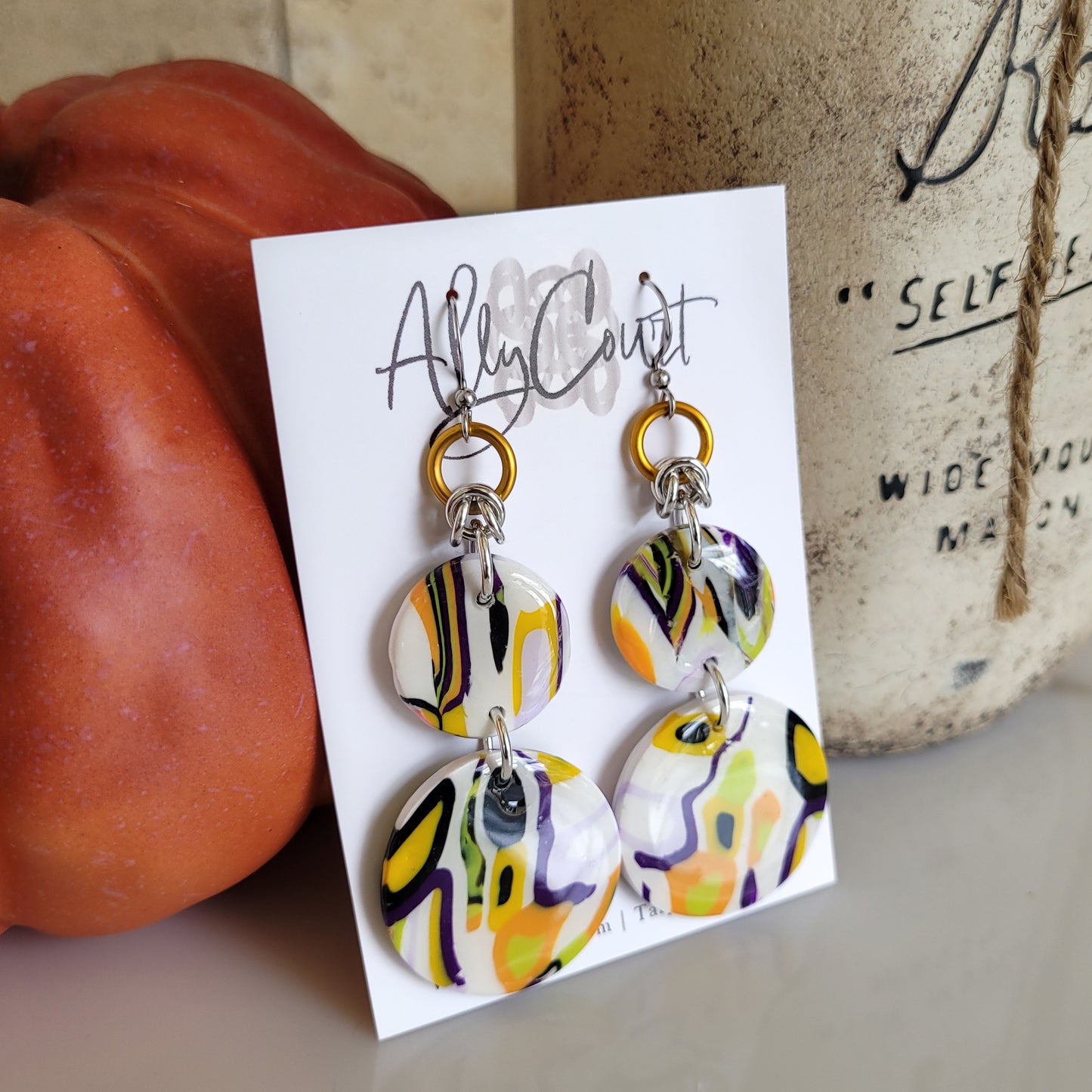 Halloween Time Clay Earrings