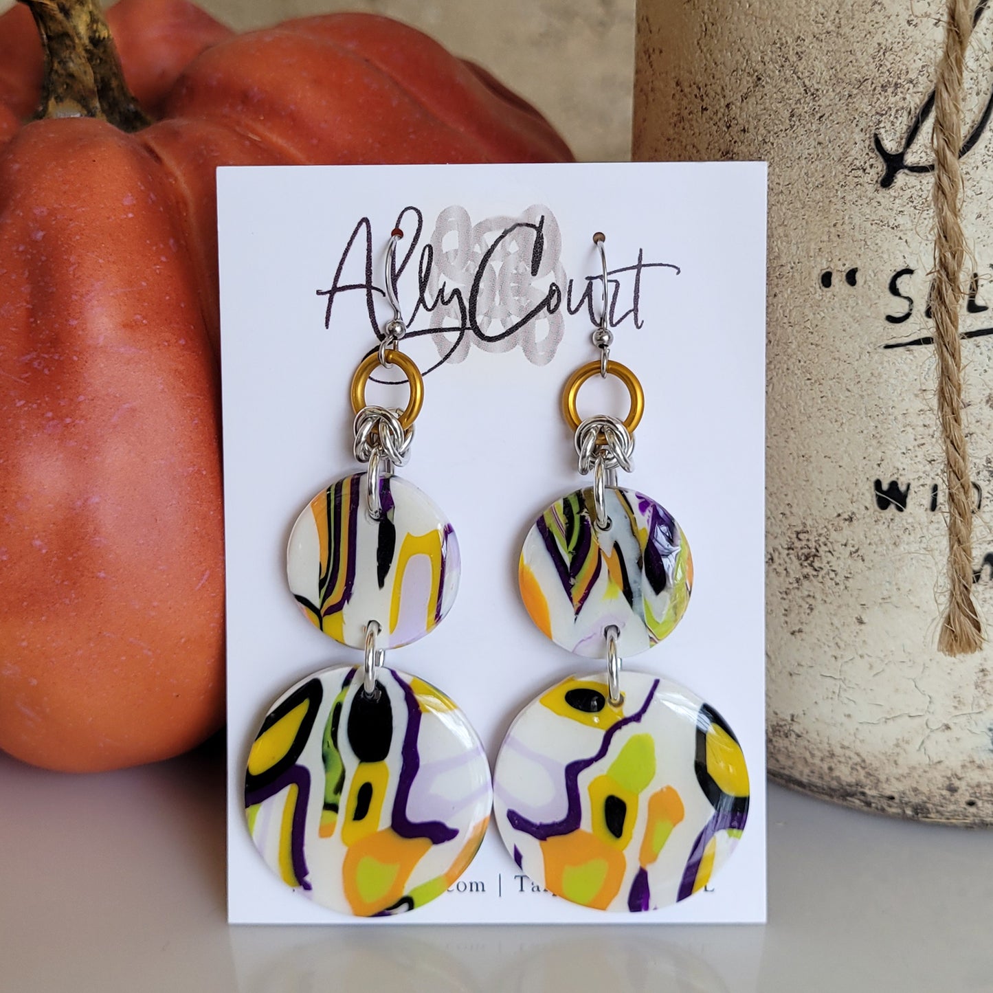 Halloween Time Clay Earrings