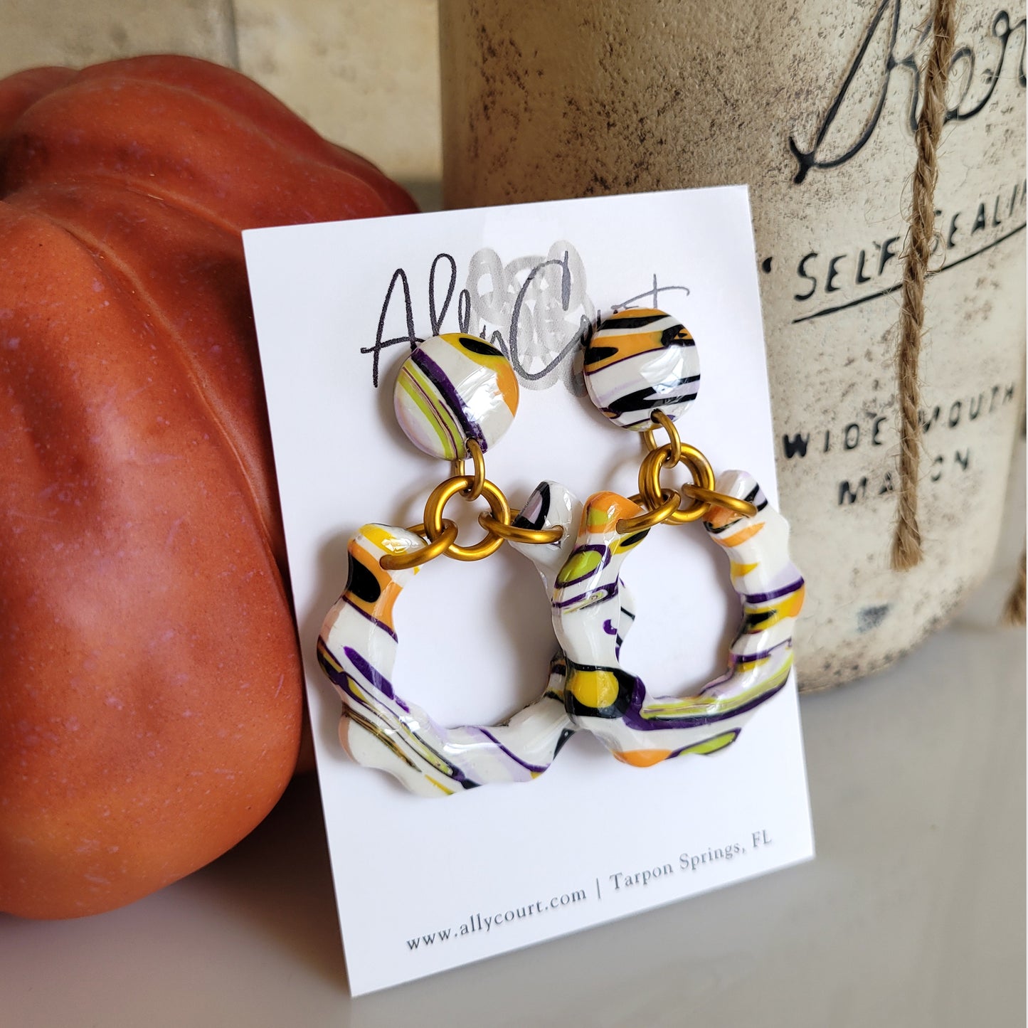 Halloween Time Clay Earrings