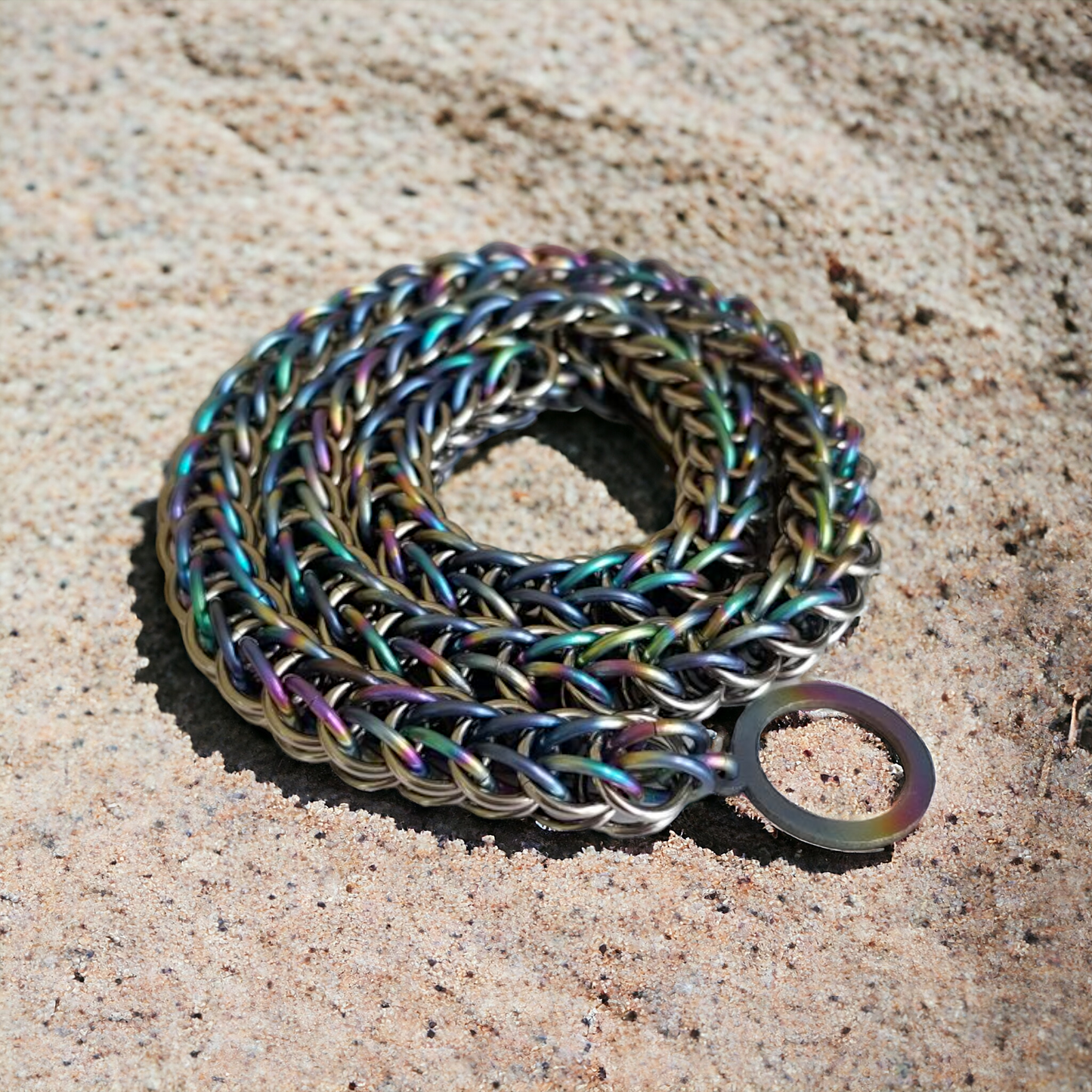 Rainbow Titanium & Stainless Steel Full Persian Chain with Toggle Clasp