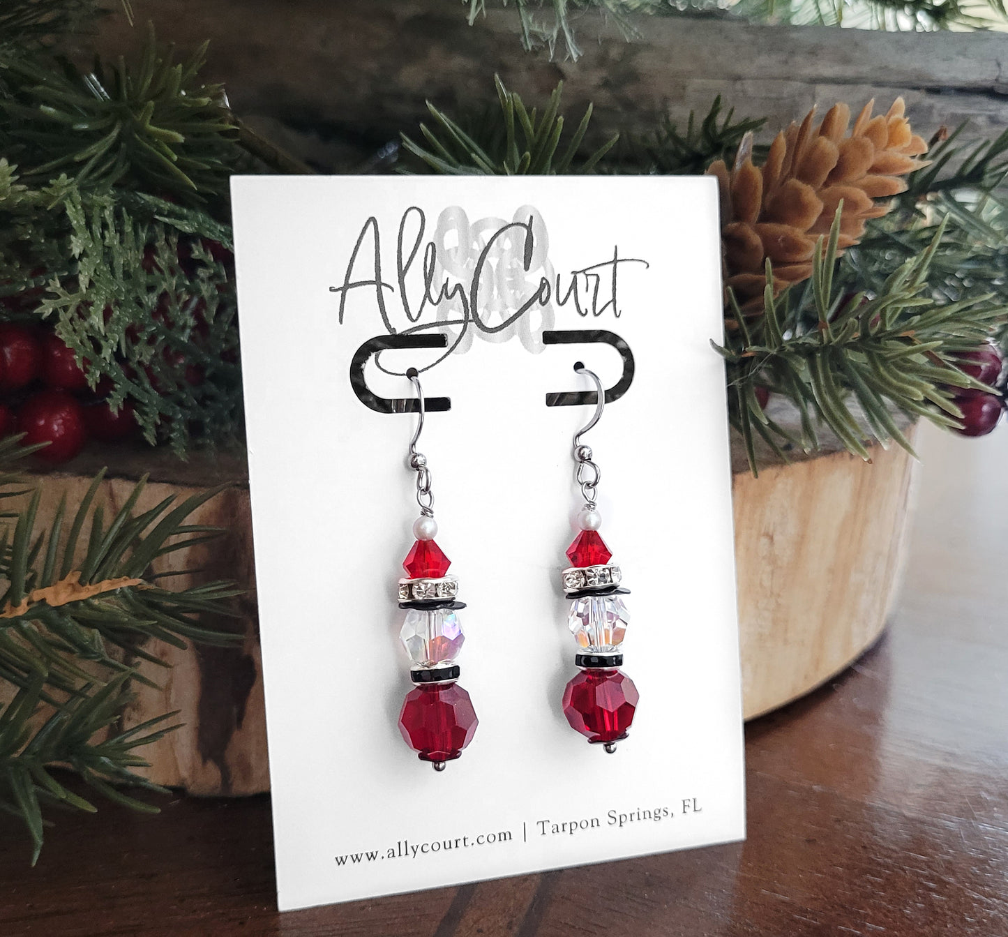 Santa Crystal Earrings