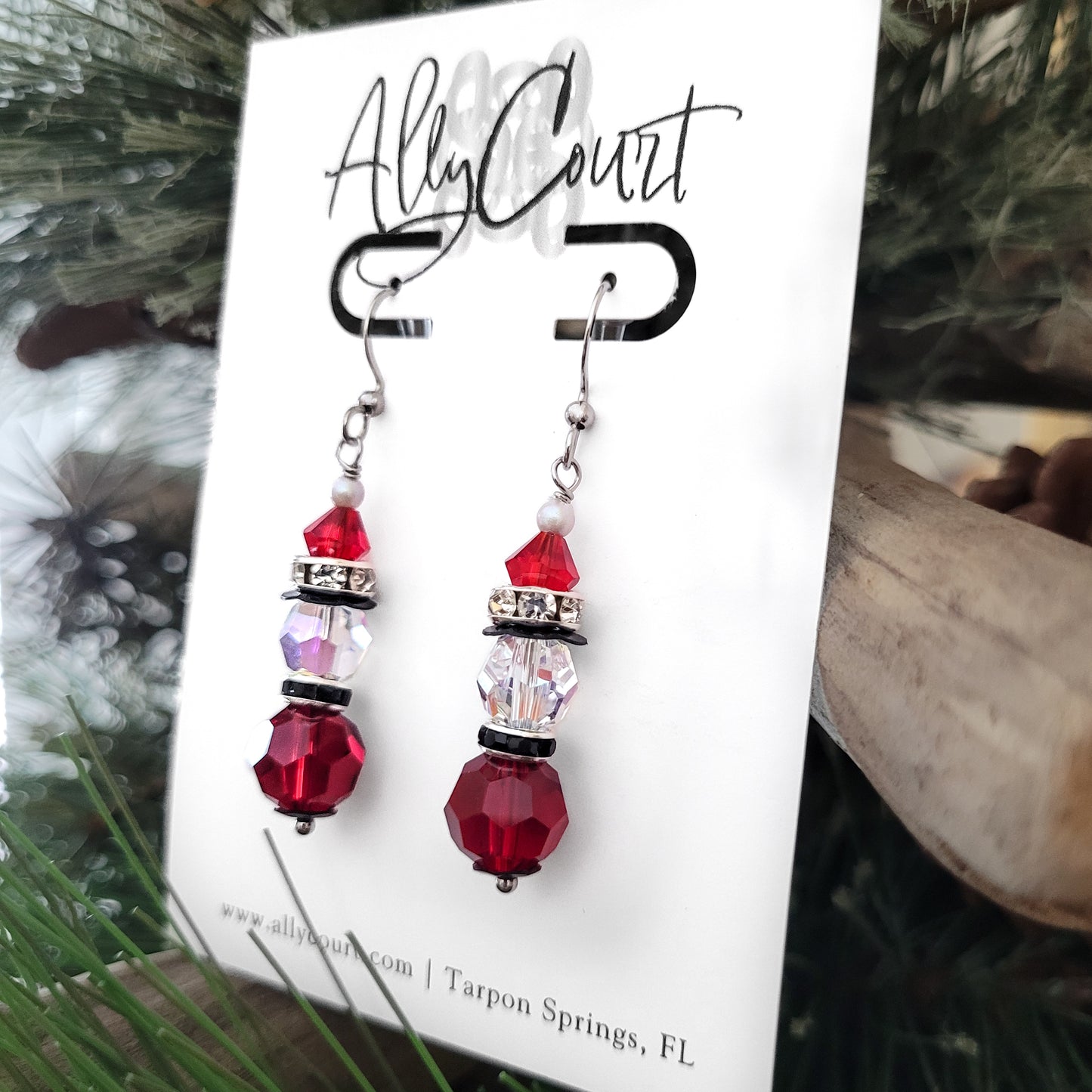 Santa Crystal Earrings