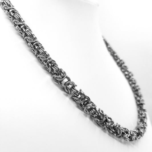 Graduating Byzantine Chain - 18" Stainless Steel