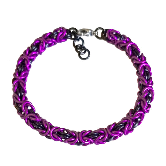 Purple & Black Byzantine Bracelet