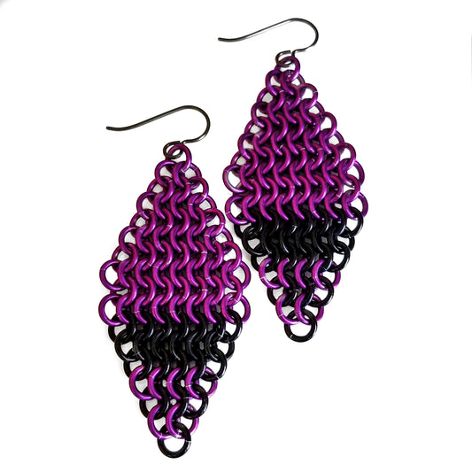 Purple & Black Earrings