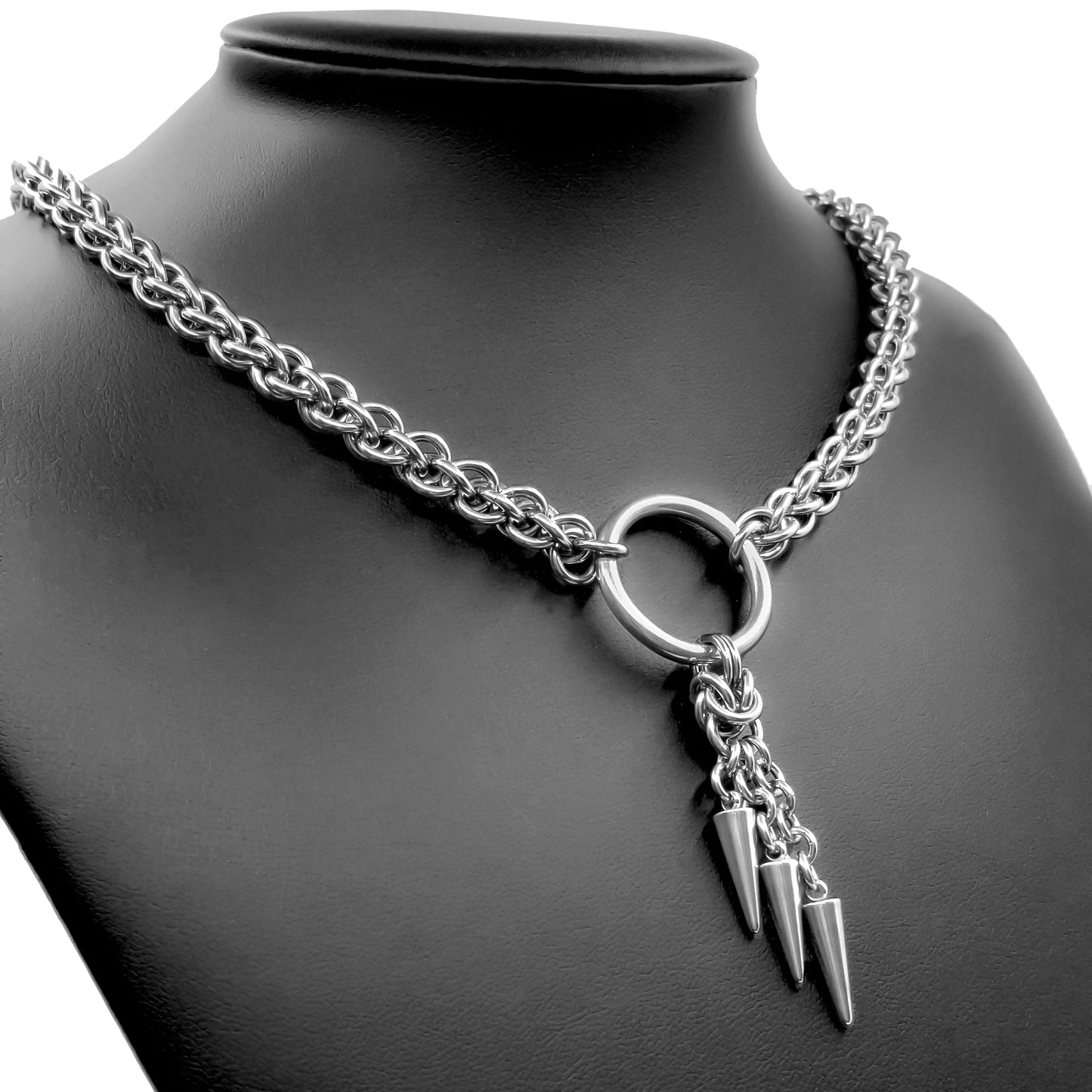 Stainless Steel Spike Drop Chain or Choker