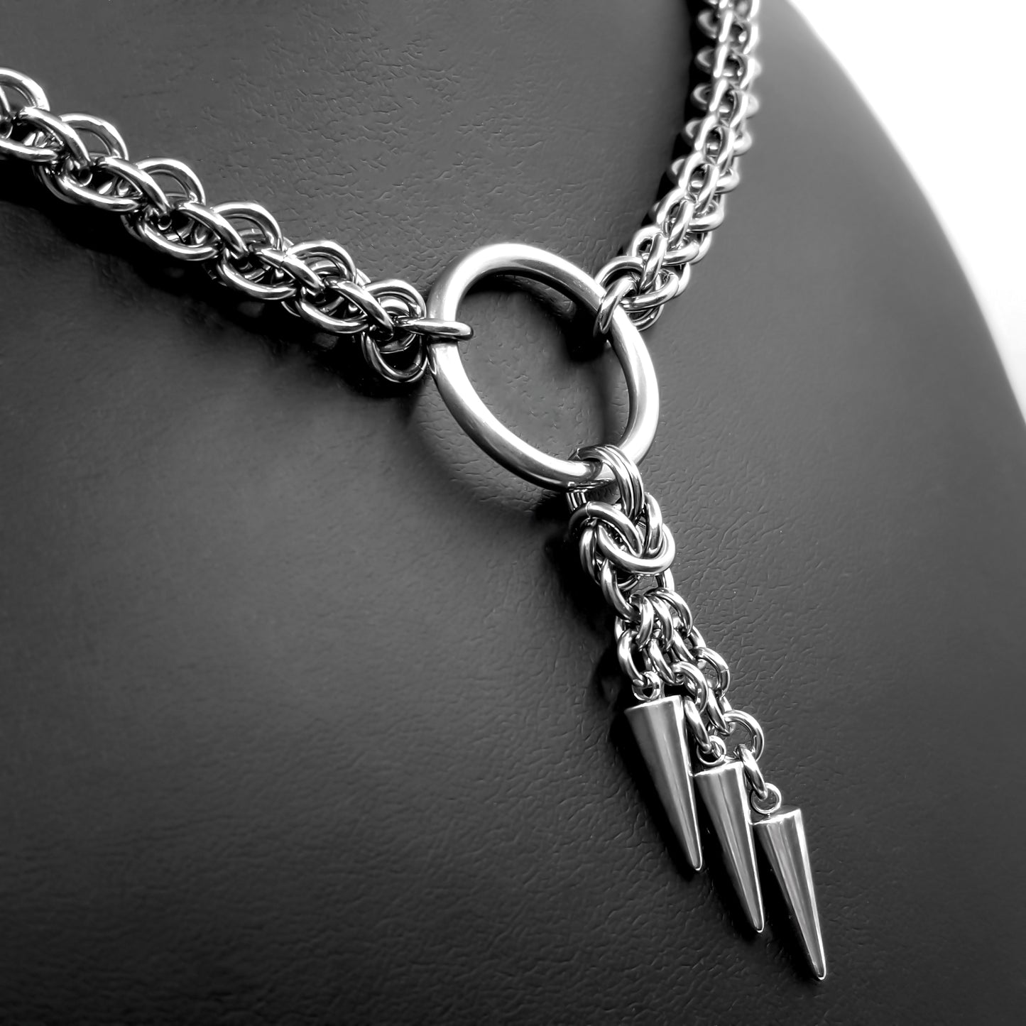 Stainless Steel Spike Drop Chain or Choker