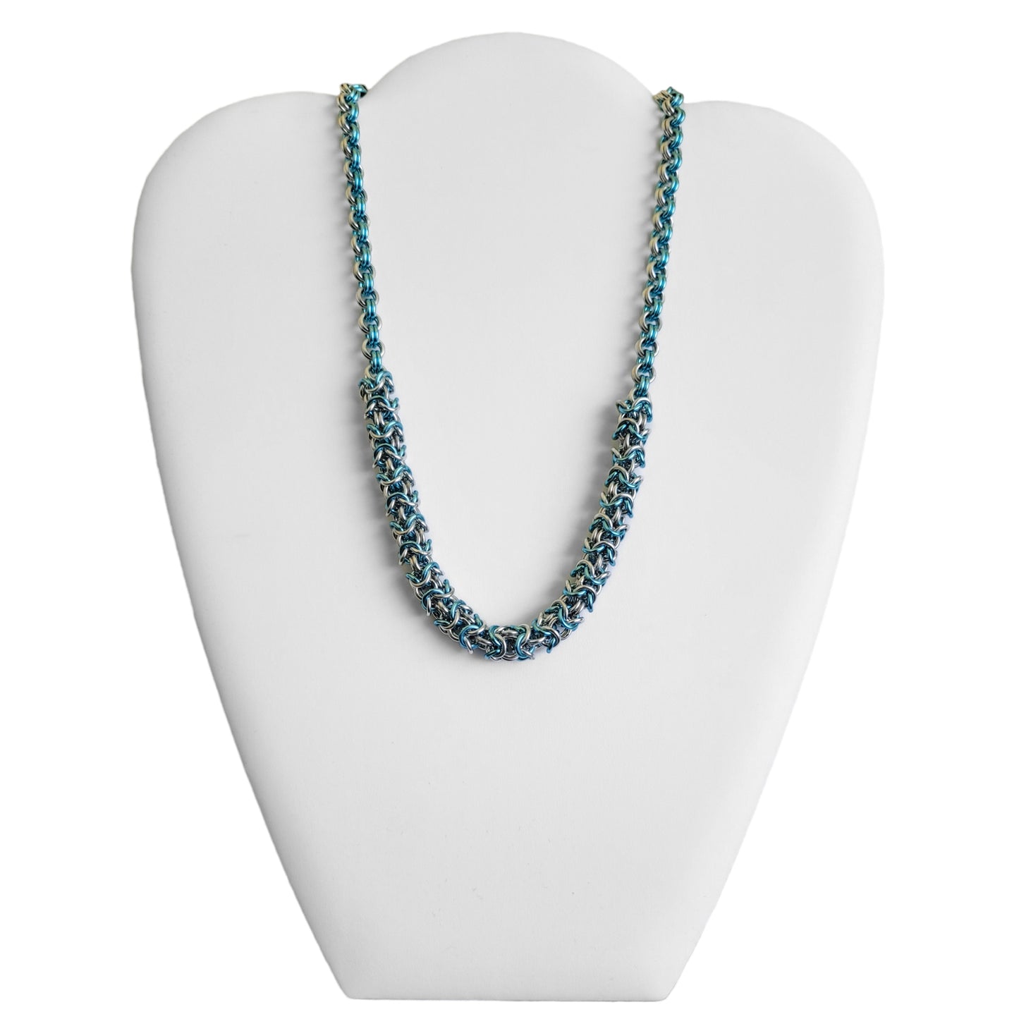 Sky Blue Turkish Roundmaille 2 by 2 Necklace