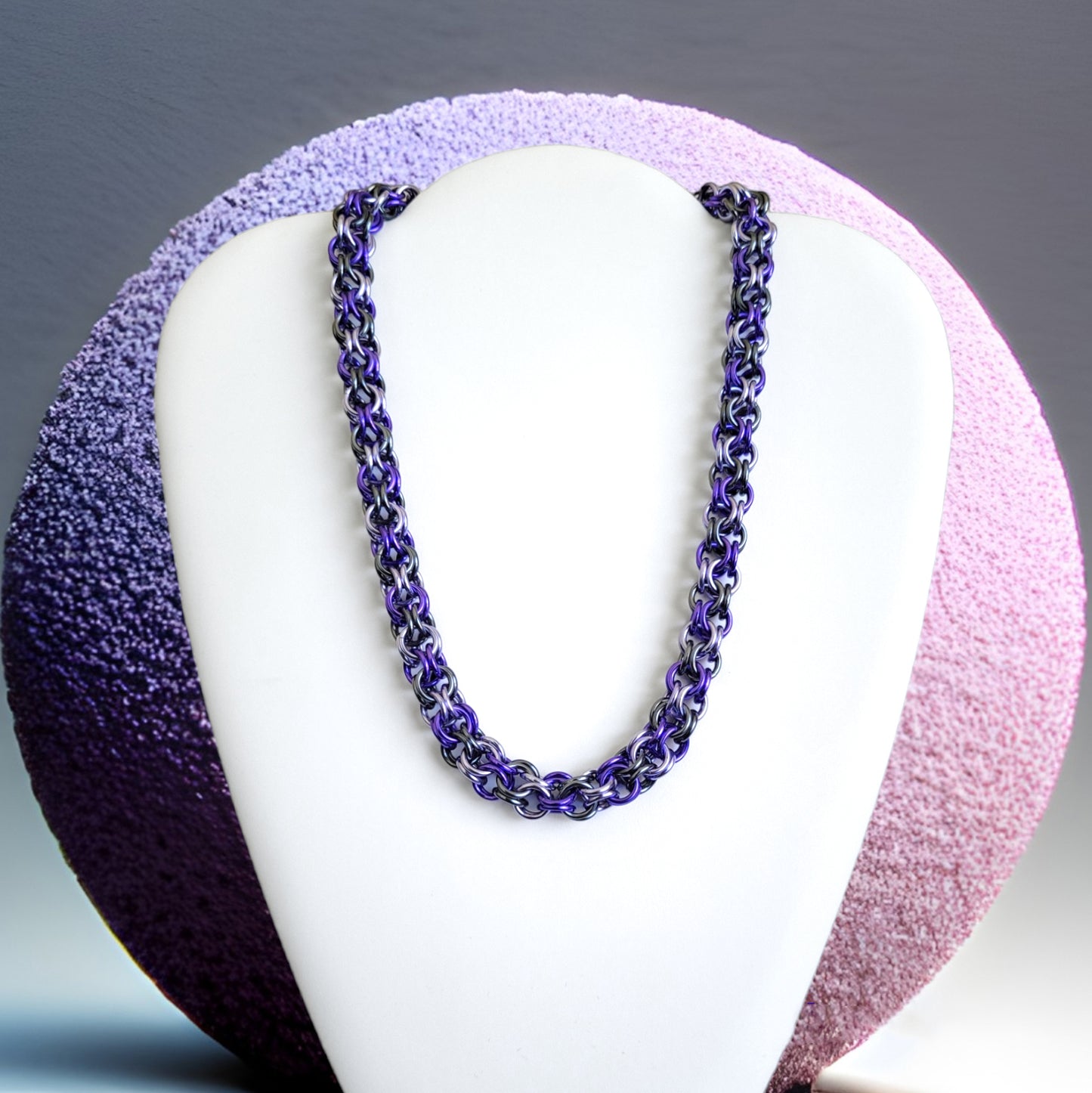 Purple Ice Turkish Roundmaille Necklace